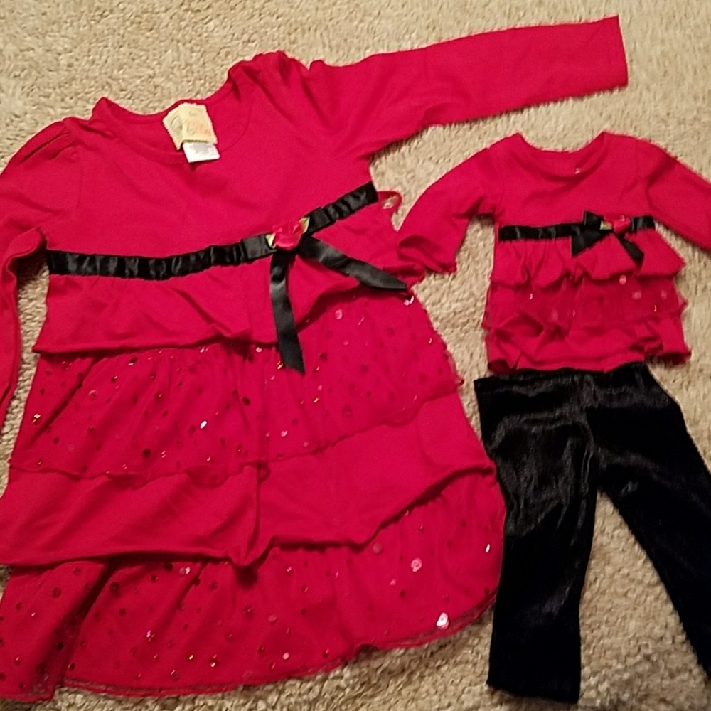 Dollie & Me size 4 girl and doll matching outfits